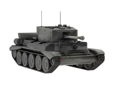 Cromwell  British medium cruiser tank Low-poly 3D model