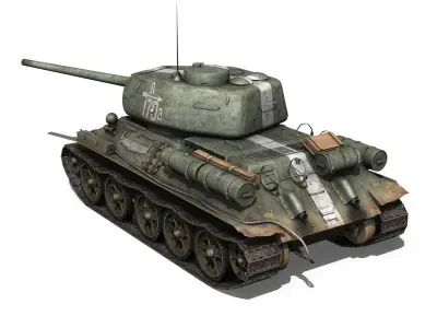 T-34 85 - Soviet medium tank - 170 3D model