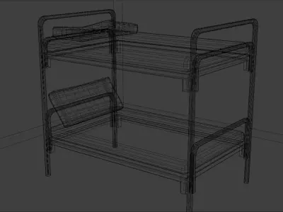 Metal Bunk Bed Free low-poly 3D model