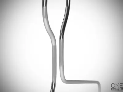 30cm Realistic Hotel Metal Hanger Tongs for Dressing Shops 3D model