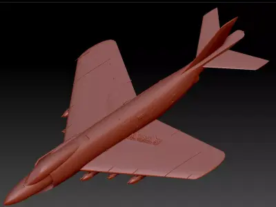 F3h-2 demon fighter Low-poly 3D model