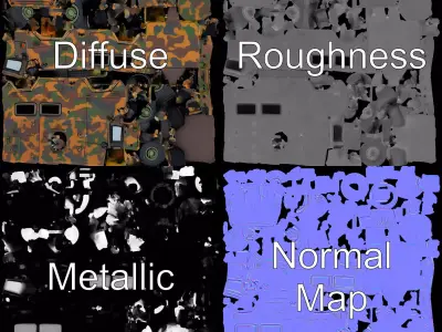 Camouflage Armored Vehicle model pack Low-poly 3D model