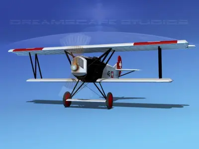 Fokker D-VII V16 Swiss 3D model