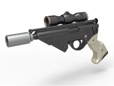 Blaster pistol Night Sniper X-8 from Star Wars 3D model