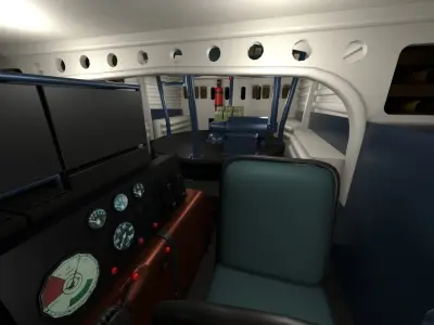 Panzer Tiger Tank Late 1944 v2 with interior 3D model