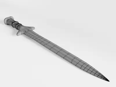 Ancient Roman Gladius - 2 Versions 3D model