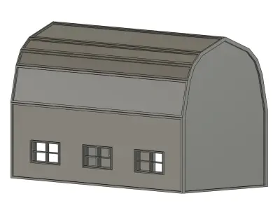 Wooden Barn 3D print model