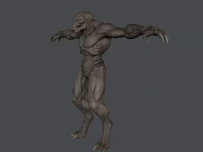 Alien Leaper - Sci-Fi Enemy Rigged Game-Ready Low-poly 3D model