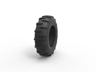 Tractor tire 3 Scale 1 to 25 3D print model