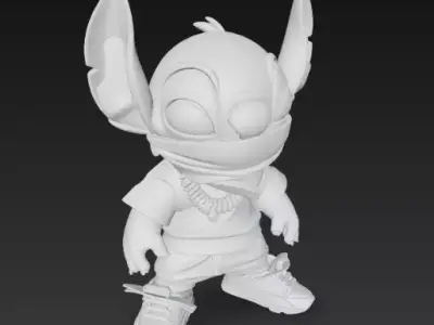 Stitch - gangster 3D print model