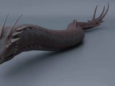 GIANT SNAKE Low-poly 3D model