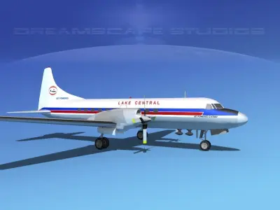 Convair CV-580 Lake Central 3D model