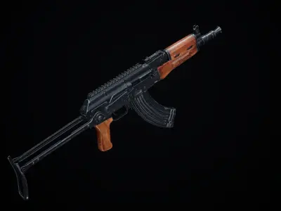 AK-47 Variants PBR Low-poly 3D model