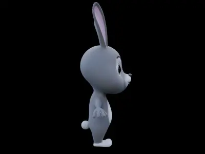 Cartoon Rabbit - READY TO RIG Low-poly 3D model