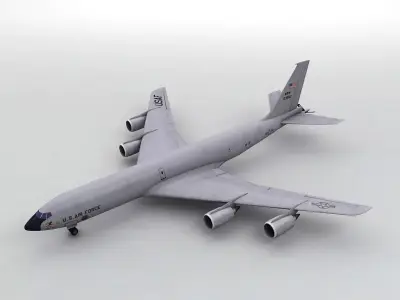 Douglas KC-135 Military Aircraft   Low-poly 3D model