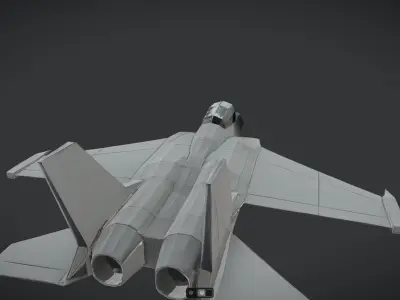 Spacecraft Jet aircraft plane 3dmodel 09 3D model