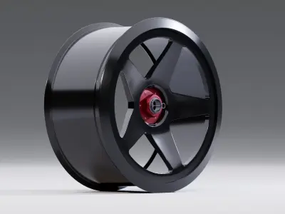 CL5S wheel Low-poly 3D model