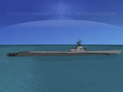 Gato Class Submarine SS-236 USS Silversides 3D model
