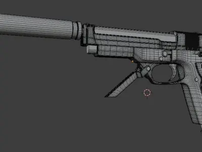  Beretta 93R Handgun Free 3D model