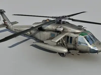 UH-60 Blackhawk Helicopter 3D model