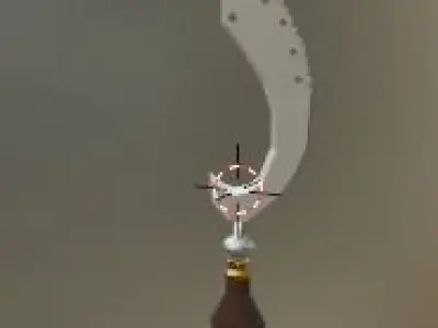 Kujang low poly sword hanging Free low-poly 3D model