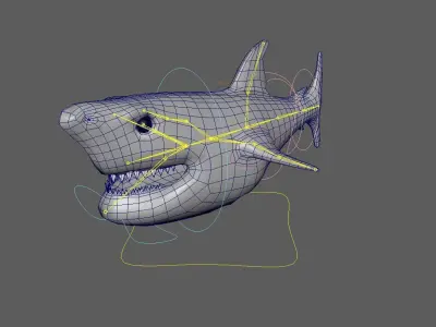Rig Shark Low-poly 3D model