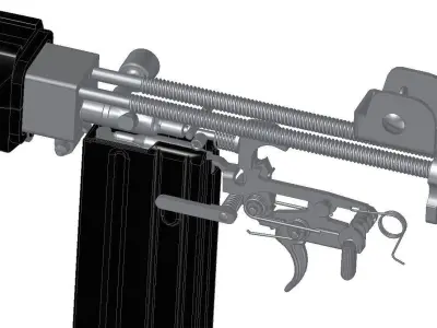 AR-180B ag rifle 3D model