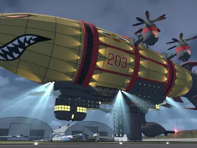 Kirov Ariship 3D model Low-poly 3D model