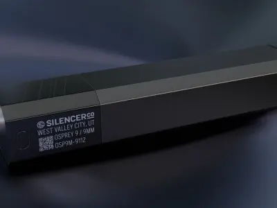 SilencerCo Osprey Suppressor Low-poly 3D model