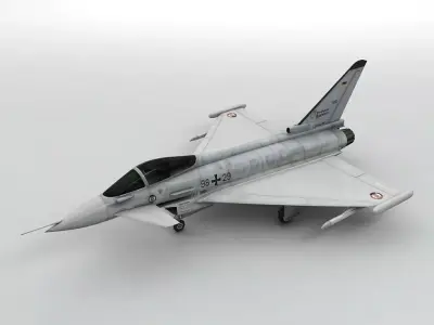  Eurofighter Typhoon Jet Aircraft  -Light 3D model