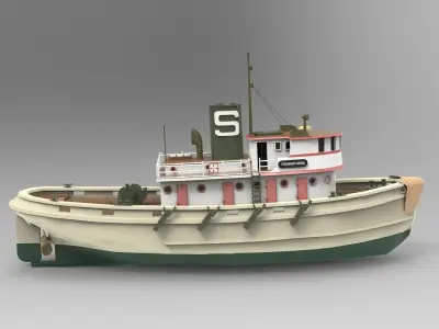 Steamship Karina 3D model