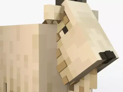Minecraft Goat Low-poly 3D model