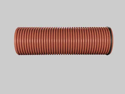 Corrugated drainage pipes PRAGMA highpoly 3D model