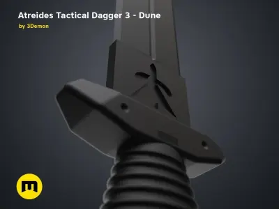 Atreides Tactical Dagger 3 - Dune 3D print model
