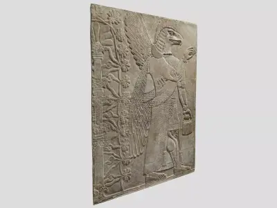  Assyrian Relief-Mesopotamian Low-poly 3D model