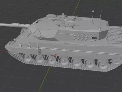 Leopard 2A4 Krauss Maffei Wegmann Free 3D print model