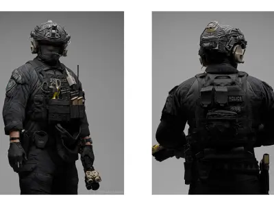 FALCOM OTE2000 Low-poly 3D model