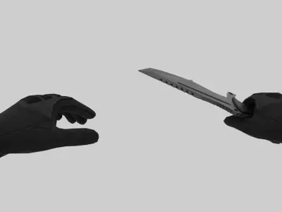 Fps knife animations Low-poly 3D model