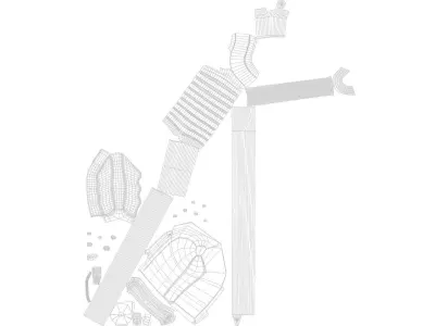 stylish cartoon shot gun 3D model