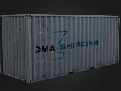 Shipping Container - 20 feet 3D model