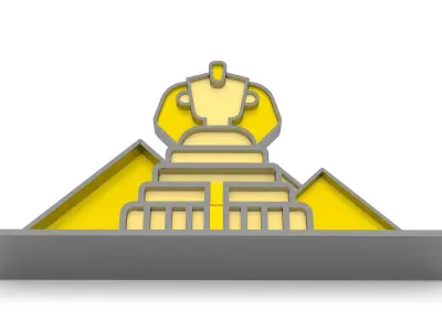 Sphinx With Pyramid 3D model