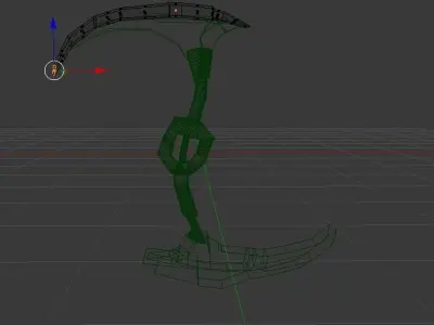 Double bladed Scythe 3D model 3D model