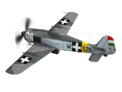 Focke Wulf - FW190 F8 - W526 - Hungary 3D model