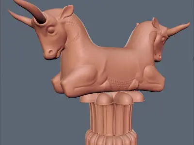Persepolis bull column 3D model