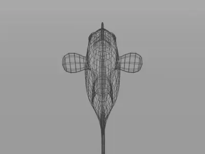 Clownfish orange clown fish Low-poly 3D model