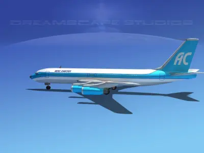 Boeing 707 Aero Charter 3D model
