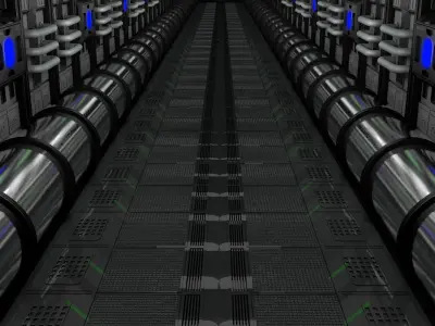 Sci Fi Corridor  3D model 76