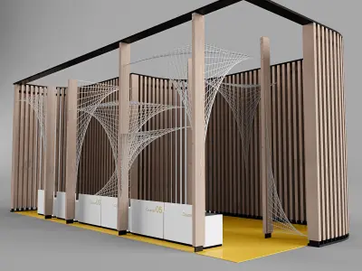 Woody Booth 3D model