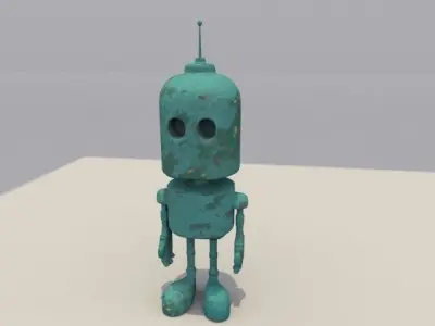 robot Low-poly 3D model 34