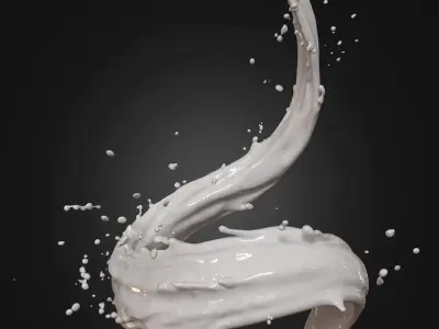 Splash curved 3D model